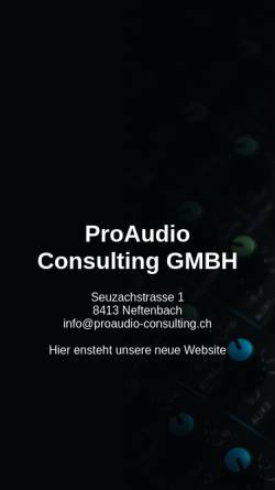 Vorschau der mobilen Webseite www.proaudio-consulting.ch, Proaudio Consulting GmbH