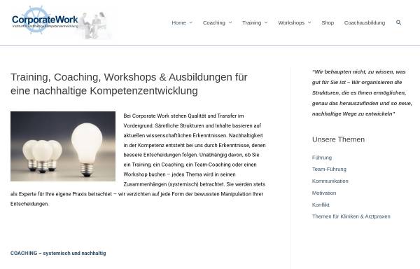 Vorschau von corporate-work.net, Corporate Work Coaching und Training - Axel Janßen