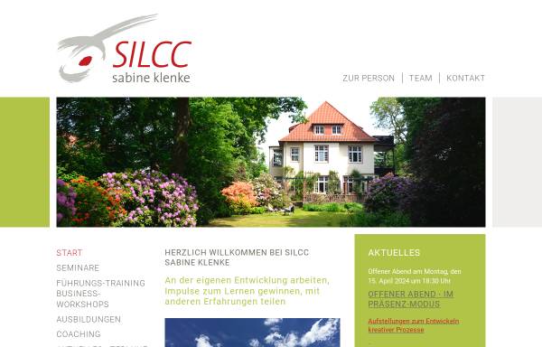 Vorschau von www.silcc.de, SILCC - Sabine Klenke