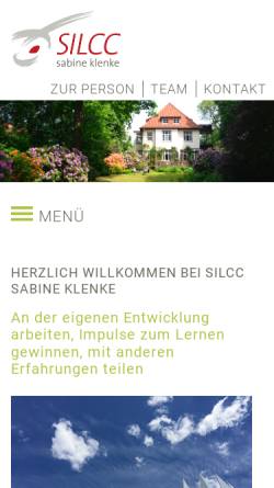 Vorschau der mobilen Webseite www.silcc.de, SILCC - Sabine Klenke