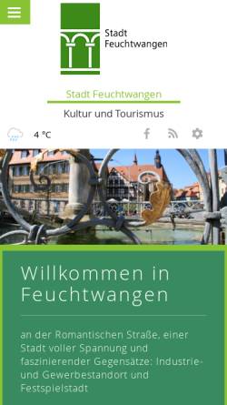 Vorschau der mobilen Webseite www.feuchtwangen.de, Stadt Feuchtwangen