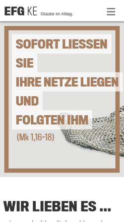 Vorschau der mobilen Webseite www.efg-kempten.de, Evangelisch-Freikirchliche Gemeinde Kempten