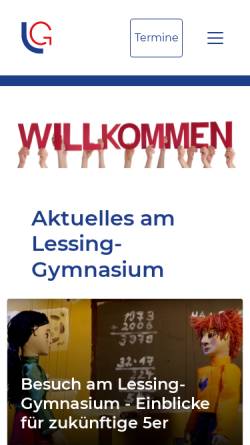 Vorschau der mobilen Webseite www.lessing.schule.neu-ulm.de, Lessing-Gymnasium
