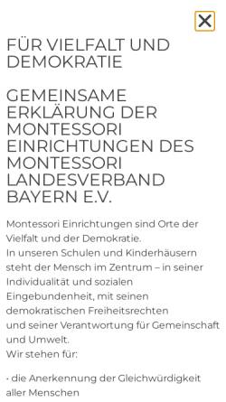 Vorschau der mobilen Webseite www.montessori-ulm.de, Montessori Ulm und Neu-Ulm