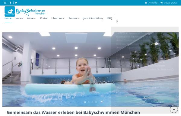 Vorschau von www.babyschwimmen-muenchen.de, Schwimmschule Immanuel Heinrich