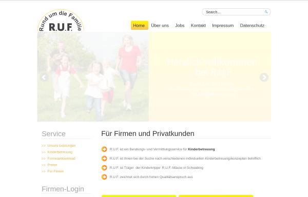 Vorschau von www.ruf-muc.de, R.U.F. - Rund um die Familie