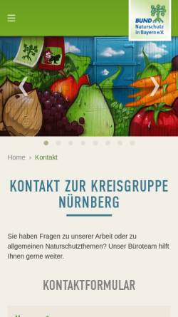 Vorschau der mobilen Webseite nuernberg-stadt.bund-naturschutz.de, Bund Naturschutz Nürnberg