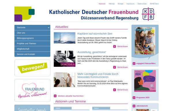 Vorschau von www.frauenbund-regensburg.de, Katholischer Deutscher Frauenbund