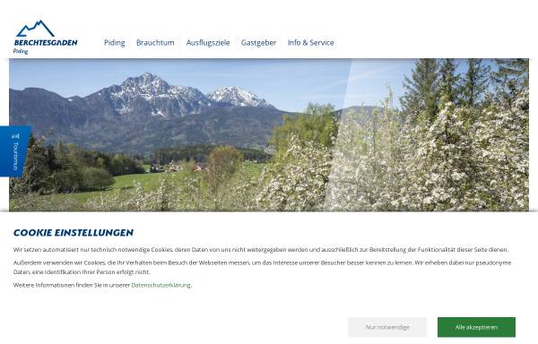 Vorschau von www.piding.de, Tourismusbüro Piding