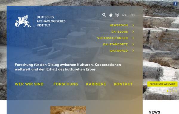 Vorschau von www.dainst.org, Deutsches Archäologisches Institut (DAI)