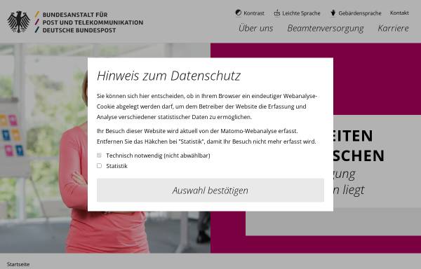 Vorschau von www.banst-pt.de, Bundesanstalt für Post und Telekommunikation (BAnst PT)