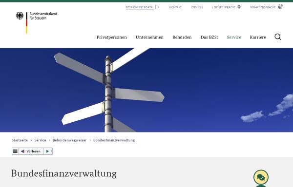 Vorschau von www.bfinv.de, Bundesfinanzverwaltung (BFinV)