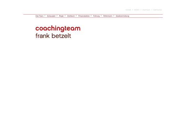Vorschau von www.frankbetzelt.de, Frank Betzelt Filmcoaching