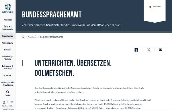 Vorschau von www.bundessprachenamt.de, Bundessprachenamt (BSprA)