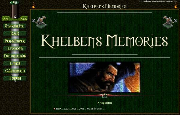 Vorschau von www.khelben.de, Khelbens Memories