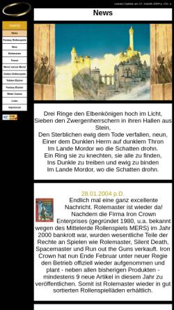 Vorschau der mobilen Webseite endy.de, Mittelerde Rollenspiel