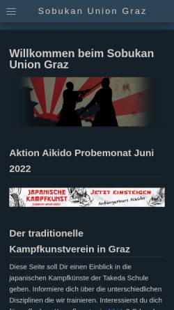 Vorschau der mobilen Webseite www.sobukan.at, Sobukan Union Graz