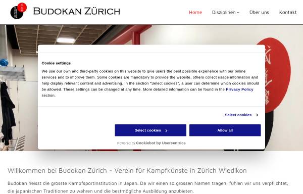 Vorschau von www.budokan.ch, Budokan Zürich
