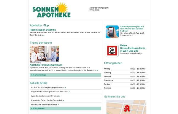 Vorschau von www.sonnen-apotheke-gera.de, Sonnenapotheke Gera