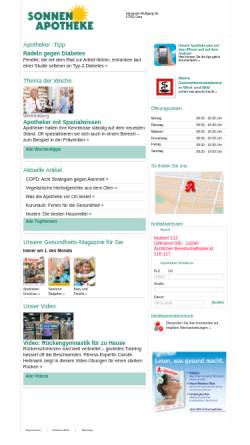 Vorschau der mobilen Webseite www.sonnen-apotheke-gera.de, Sonnenapotheke Gera
