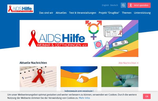 Vorschau von www.weimar.aidshilfe.de, AIDS-Hilfe Weimar und Ostthüringen e.V.