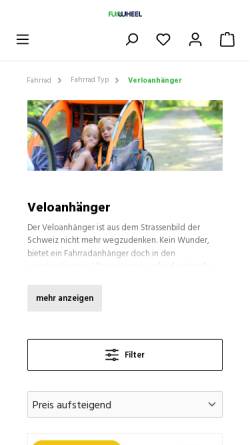 Vorschau der mobilen Webseite www.kinderanhaenger-shop.de, Bavaria Fahrradanhänger, Alexander Mayr