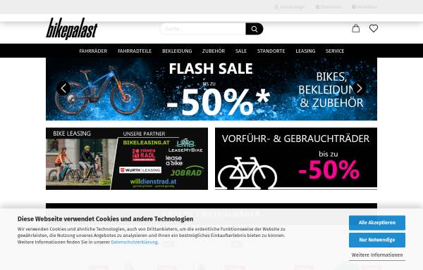 Vorschau von www.bikepalast.com, Bikepalast Versand GmbH&CoKG