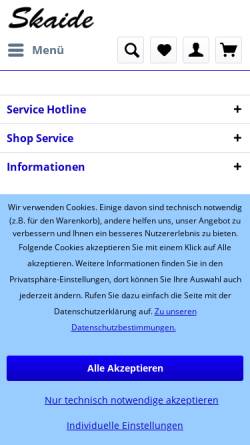 Vorschau der mobilen Webseite www.skaide.de, Cycle24 Skaide Versandhandel