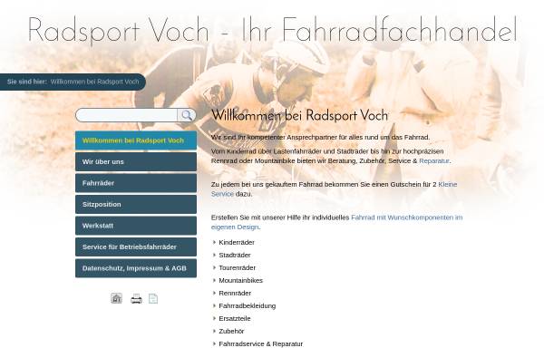 Vorschau von www.voch.at, Radsport Voch