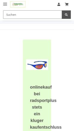Vorschau der mobilen Webseite www.radsportplus.de, Radsportplus, Norbert Preuß