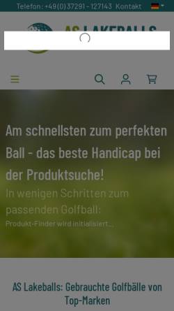 Vorschau der mobilen Webseite www.golfbaelle-billig.de, AS Golfbälle, Ingo Neuber