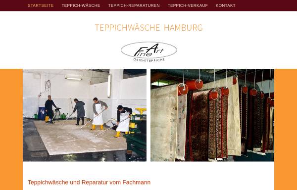 Vorschau von www.teppichwaesche-hamburg.de, Fine Art Orientteppiche