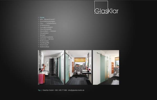 Vorschau von www.glasklar-berlin.de, GlasKlar GmbH