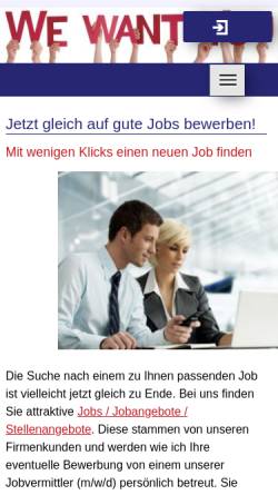 Vorschau der mobilen Webseite www.jobvermittler.de, JobVermittler PAV GmbH