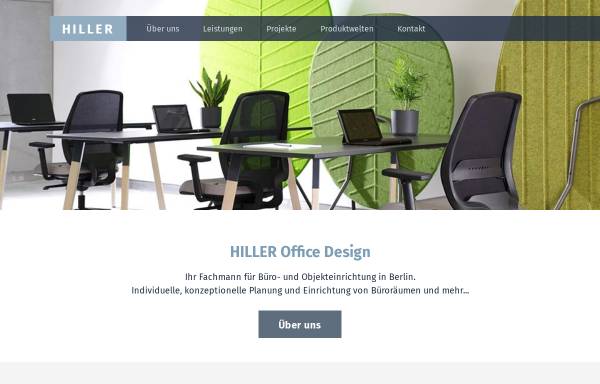 Vorschau von www.hiller-berlin.de, Hiller Einrichtungen und Konzepte GmbH