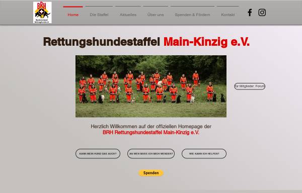 Vorschau von www.rettungshunde-main-kinzig.de, BRH Rettungshundestaffel Main-Kinzig e.V.