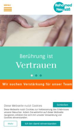 Vorschau der mobilen Webseite www.rehamedneusaess.de, Rehamed Neusäß