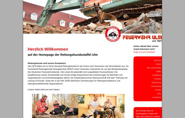 Vorschau von www.rettungshundestaffel.ulm.de, Rettungshundestaffel Ulm e.V.