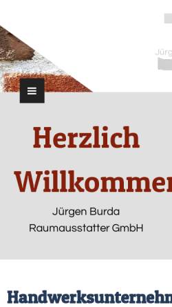 Vorschau der mobilen Webseite juergenburda.de, Jürgen Burda Raumausstattung GmbH