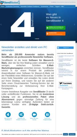 Vorschau der mobilen Webseite www.sendblaster.de, SendBlaster