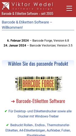 Vorschau der mobilen Webseite vwsoft.de, Viktor Wedel Software Design
