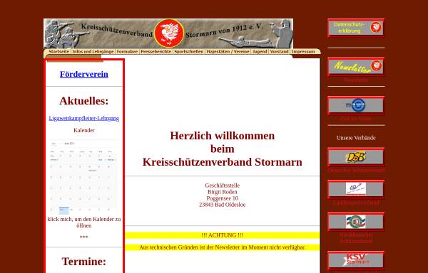 Vorschau von www.ndsb-od.de, Kreisschützenverband Stormarn von 1912 e.V.