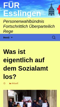 Vorschau der mobilen Webseite www.fuer-esslingen.de, Für Esslingen