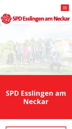 Vorschau der mobilen Webseite www.spd-esslingen.de, SPD Esslingen am Neckar