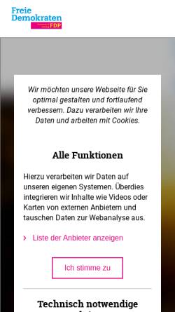 Vorschau der mobilen Webseite www.fdp-freiburg.de, FDP Freiburg