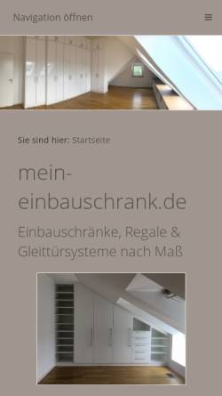 Vorschau der mobilen Webseite www.mein-einbauschrank.de, Mein-Einbauschrank.de