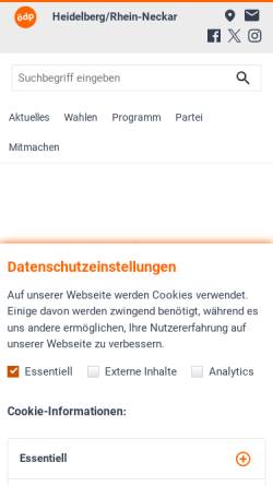 Vorschau der mobilen Webseite www.oedp-heidelberg.de, ÖDP Heidelberg