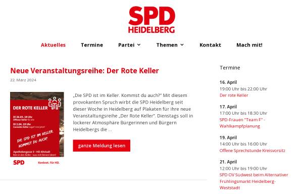 Vorschau von spd-heidelberg.de, SPD-Kreisverband Heidelberg