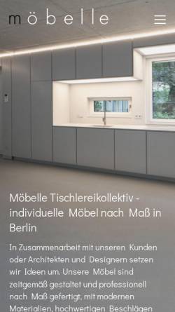 Vorschau der mobilen Webseite tischlerei-moebelle.de, Möbelle Tischlereikollektiv GmbH
