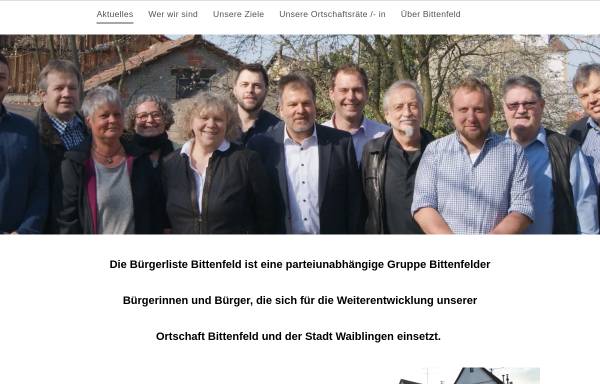 Vorschau von www.blbittenfeld.de, Bürgerliste Bittenfeld